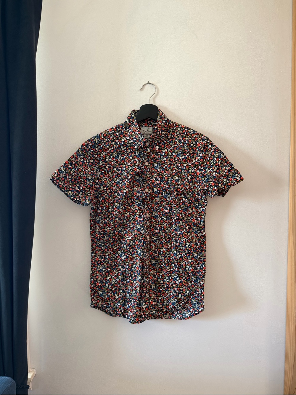 J. Crew Short-Sleeve Floral Button-Up Shirt
